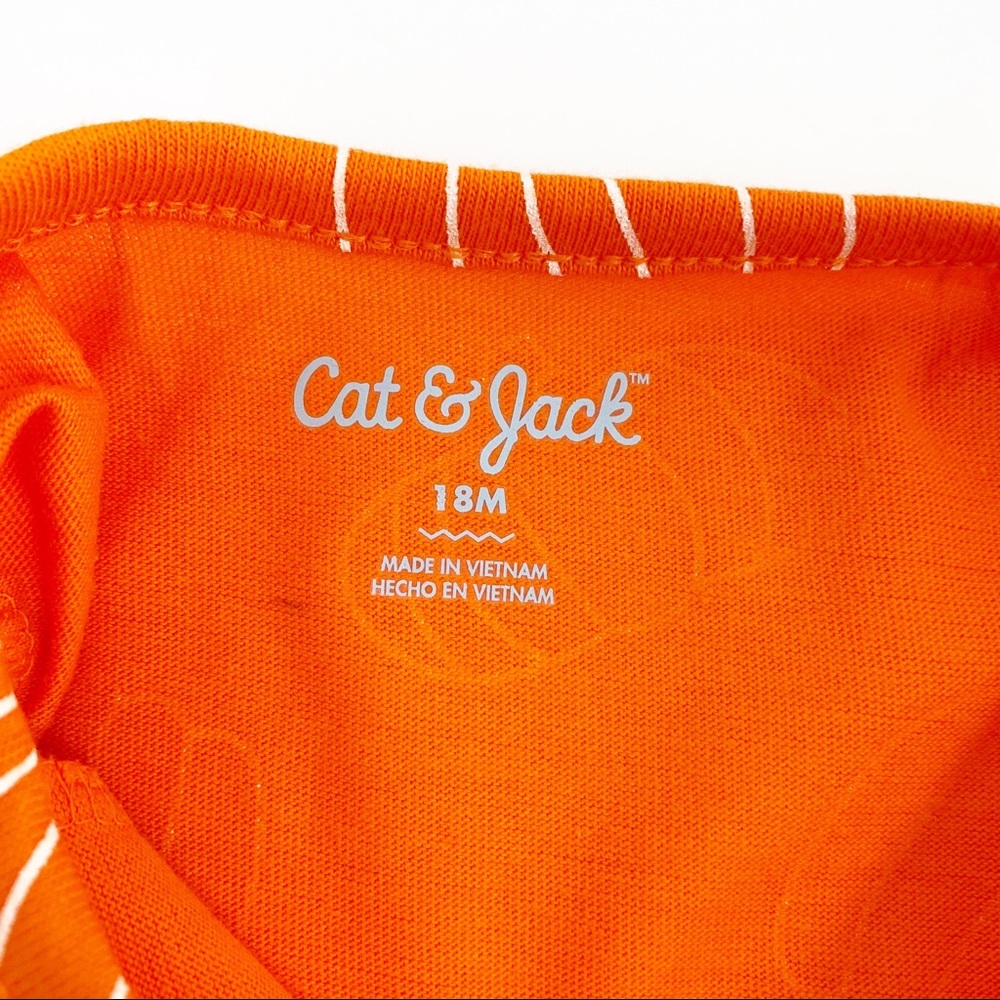 Cat & Jack Fall Pumpkin Long Sleeve Knit Dress ORANGE Toddler Girls Size 18M - Picture 7 of 10